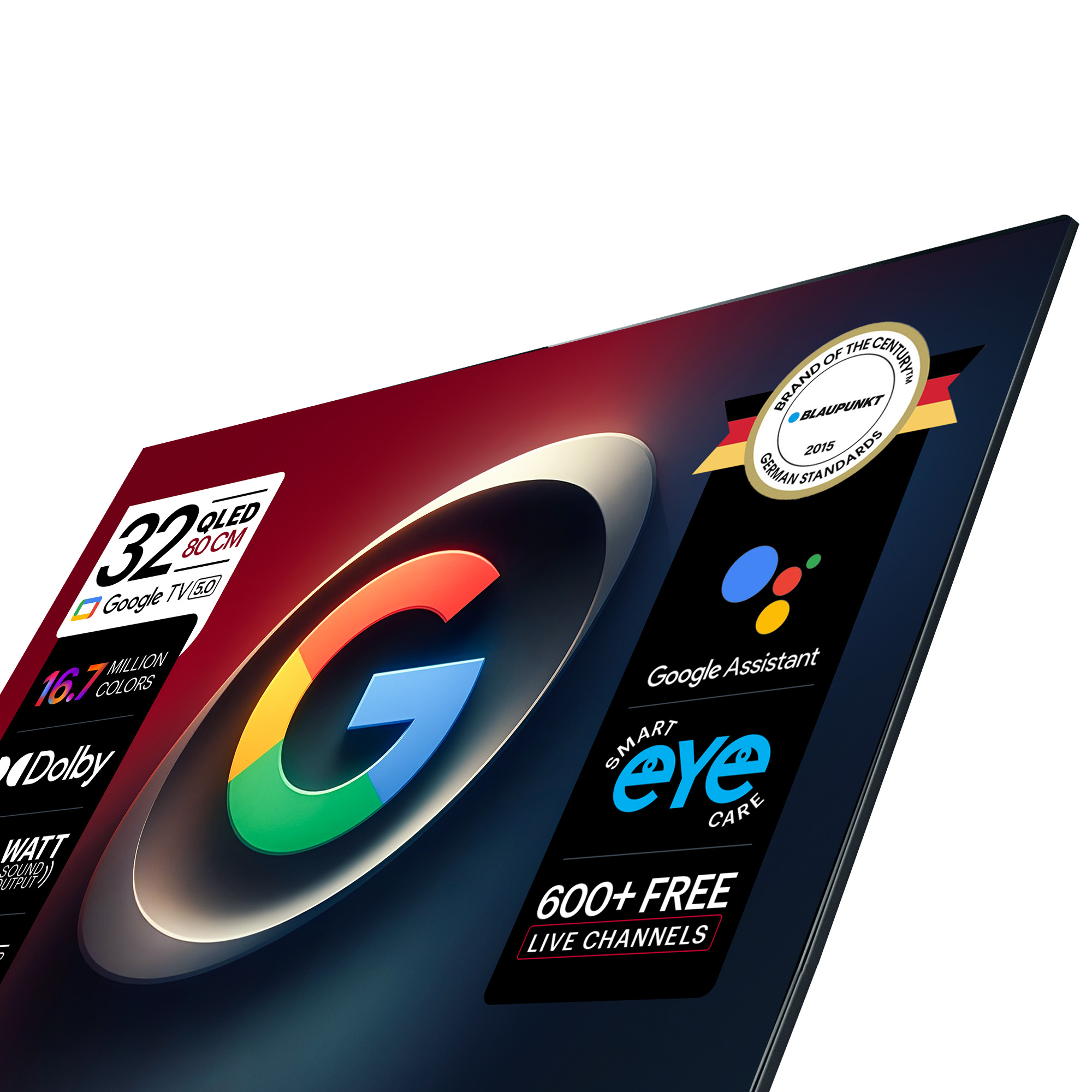 Blaupunkt 80 cm (32 inch) QLED HD Ready Smart Google TV 2026 Edition (32QC7020)
