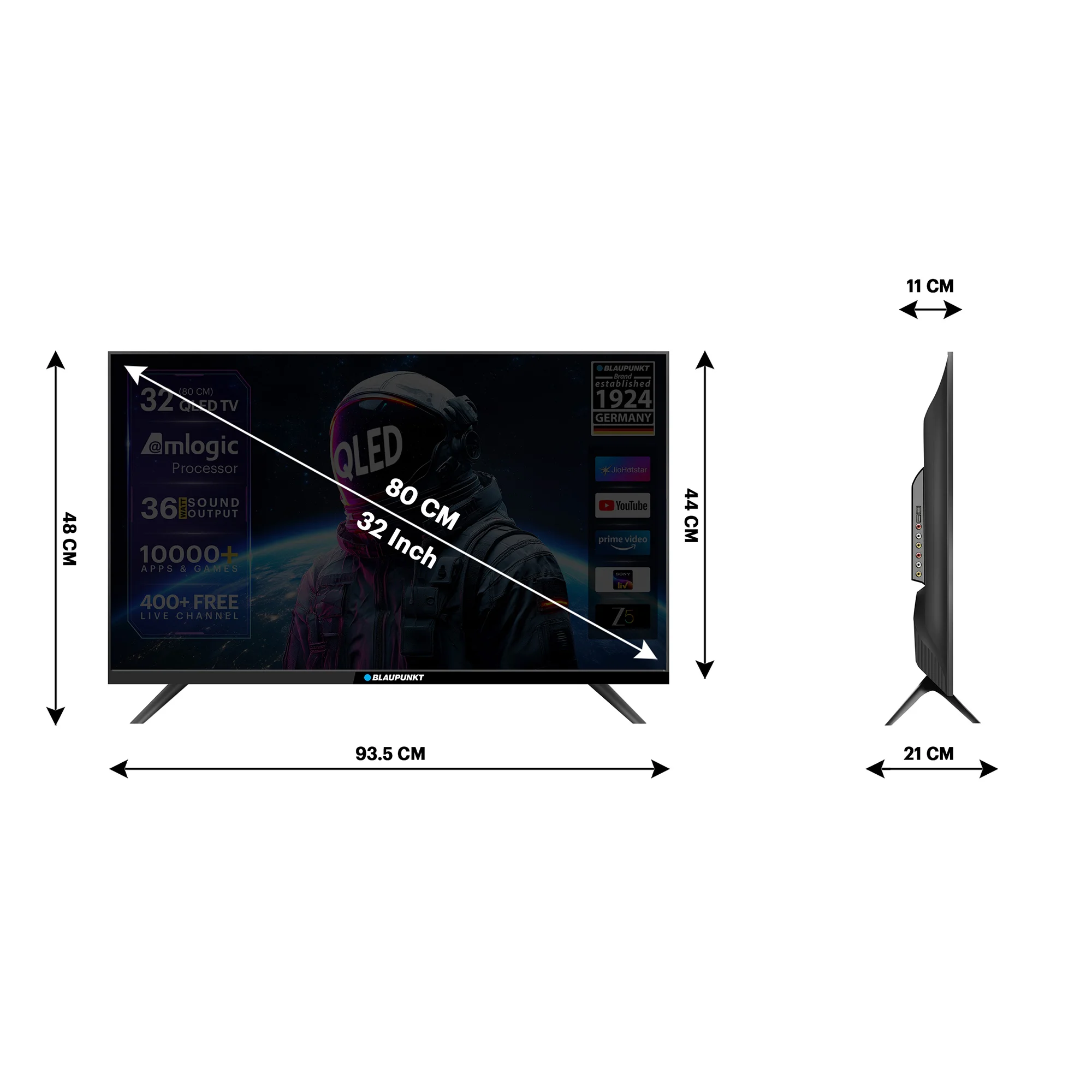 Blaupunkt Sigma QLED 80 cm (32 inch) HD Ready LED Smart Linux TV 2025 Edition (32SigmaQ010) view 10