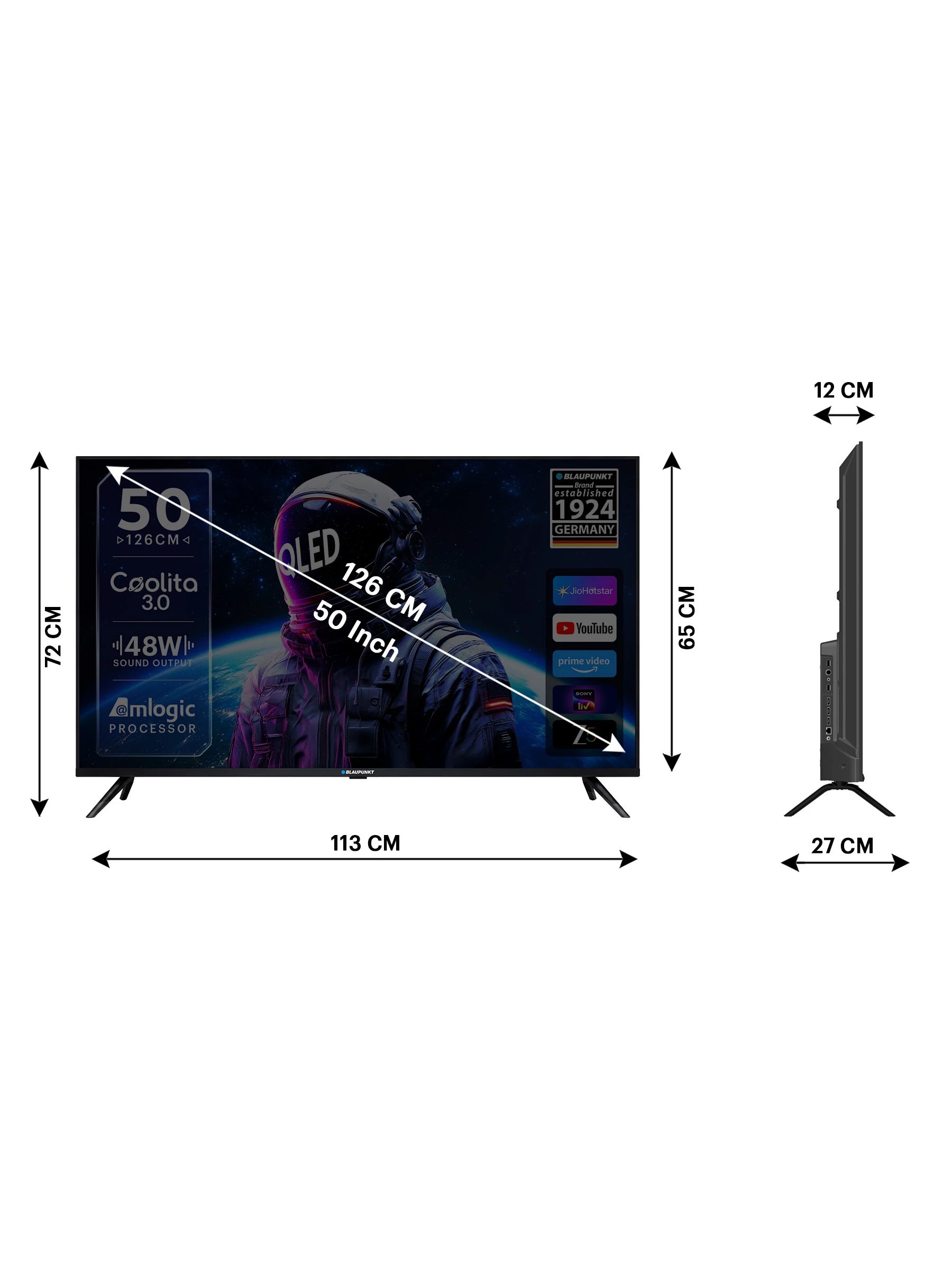 Blaupunkt Sigma 126 cm (50 inch) Full HD LED Smart Linux TV 2026 Edition (50SigmaQ777)
