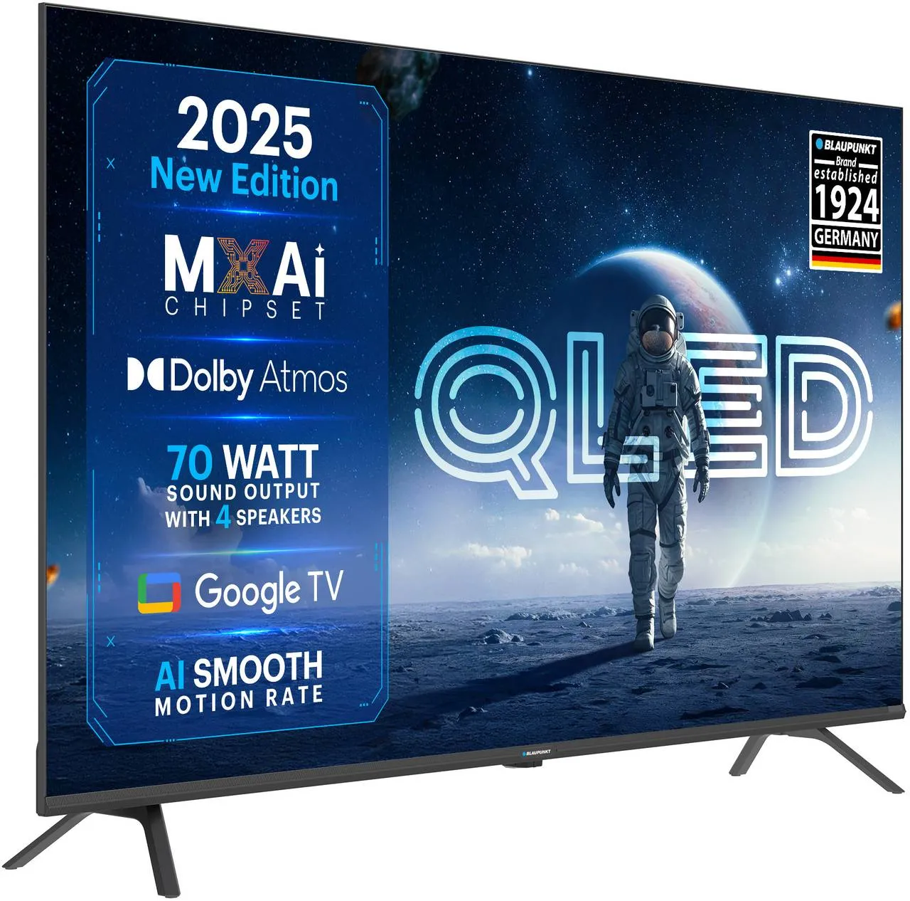 Blaupunkt Quantum Dot 139 cm (55 inch) QLED Ultra HD (4K) Smart Google TV 2025 Edition with Dolby Atmos | 70 Watts Sound Output | 4 Speakers | Max AI Chipset | AI Smooth Motion Rate | HDR 10 with WCG | Google Assistant (55QC7025) view 7