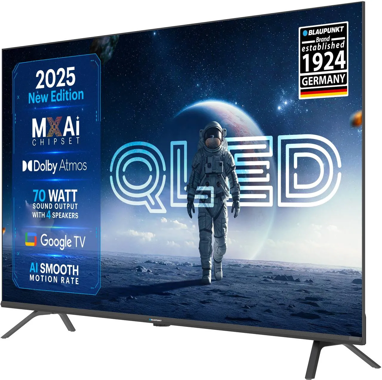 Blaupunkt Quantum Dot 139 cm (55 inch) QLED Ultra HD (4K) Smart Google TV 2025 Edition with Dolby Atmos | 70 Watts Sound Output | 4 Speakers | Max AI Chipset | AI Smooth Motion Rate | HDR 10 with WCG | Google Assistant (55QC7025) view 8