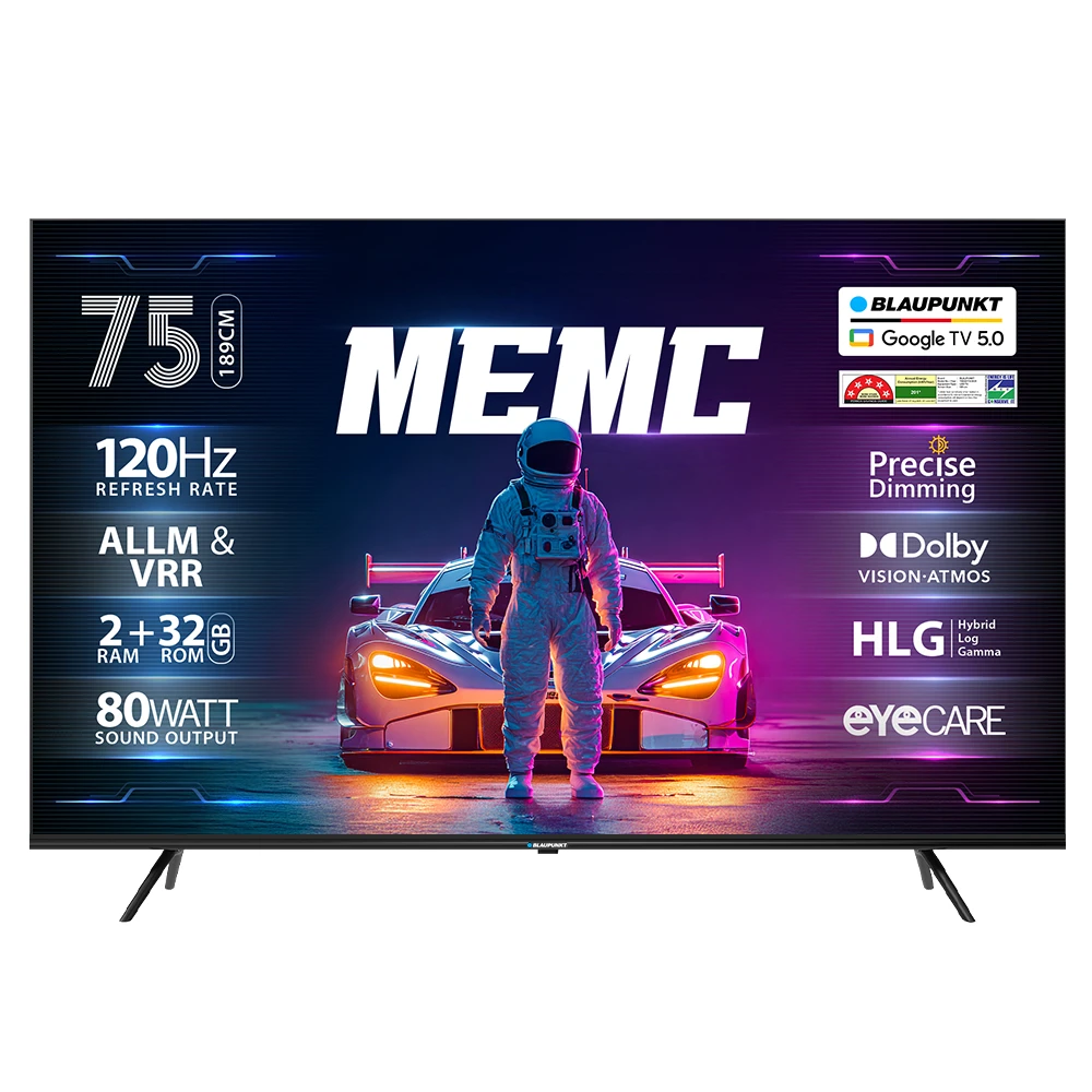 Blaupunkt 189 cm (75 inch) QLED Ultra HD (4K) Smart Google TV 2025 Edition (75SQ0110) view 2