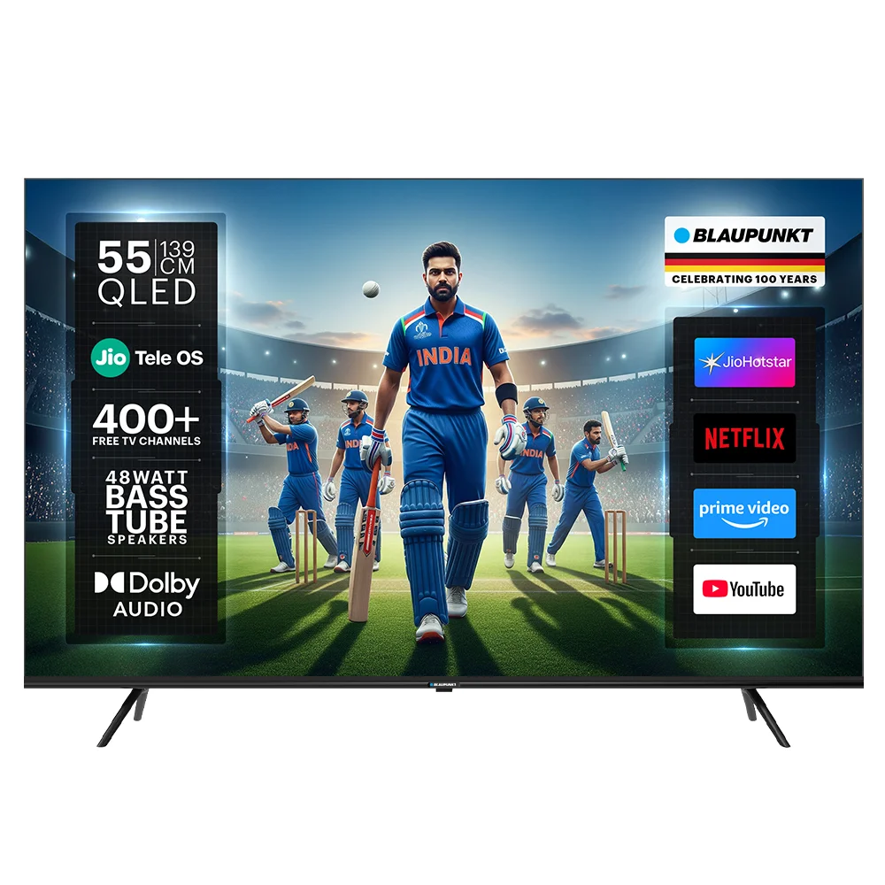 Blaupunkt 139 cm (55 inch) QLED Ultra HD (4K) Smart JioTele OS TV 2025 Edition (BP55JQD0036) view 3