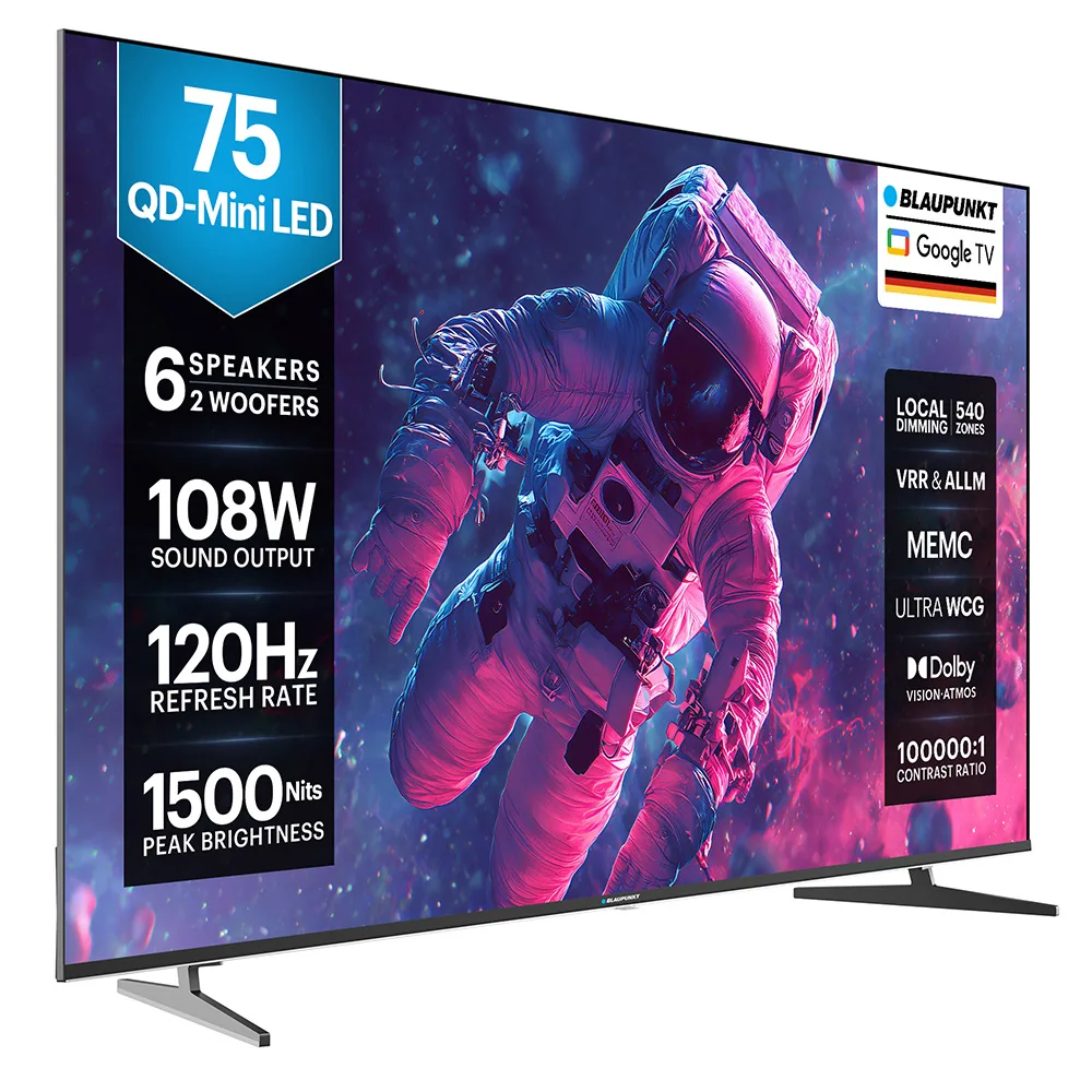  Blaupunkt Milkyway Series 189 cm (75 inch) Ultra HD (4K) Mini LED Smart Google TV 2025 Edition | Smart Eye Shield |Ultra WCG | (BQD75Mini7088) view 3
