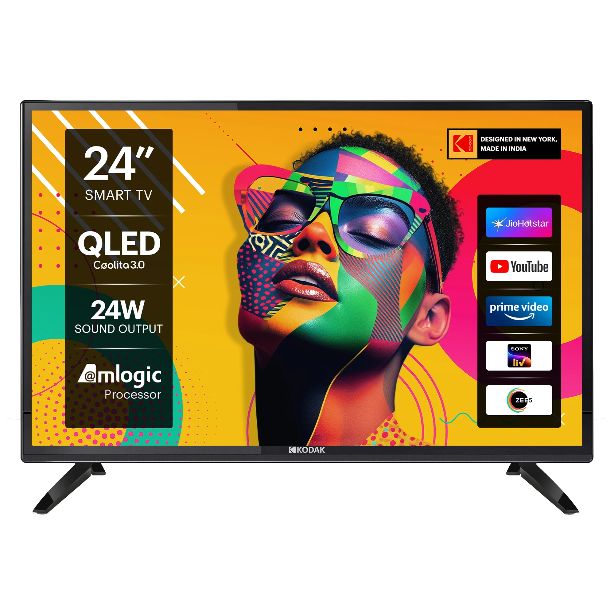 QLED SE 60 cm (24 inch) QLED HD Ready Smart Linux TV 2025 Edition with 24 W Sound output | 2 Speakers | 300 Nits Brightness | Surround Sound | Web Browser | Sports Mode | Thin Bezel (24QSE5007)