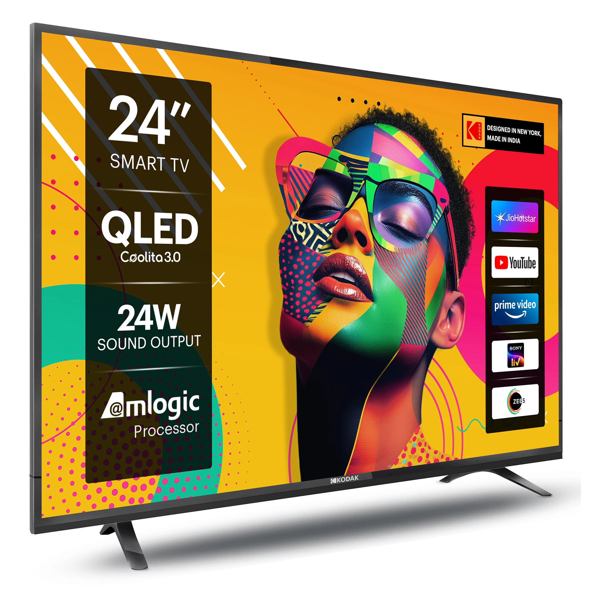 QLED SE 60 cm (24 inch) QLED HD Ready Smart Linux TV 2025 Edition with 24 W Sound output | 2 Speakers | 300 Nits Brightness | Surround Sound | Web Browser | Sports Mode | Thin Bezel (24QSE5007)