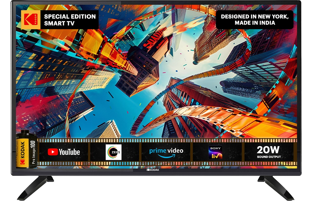 KODAK Special Edition 60 cm (24 inch) HD Ready LED Smart Linux TV with 20W Sound Output (24SE5002)