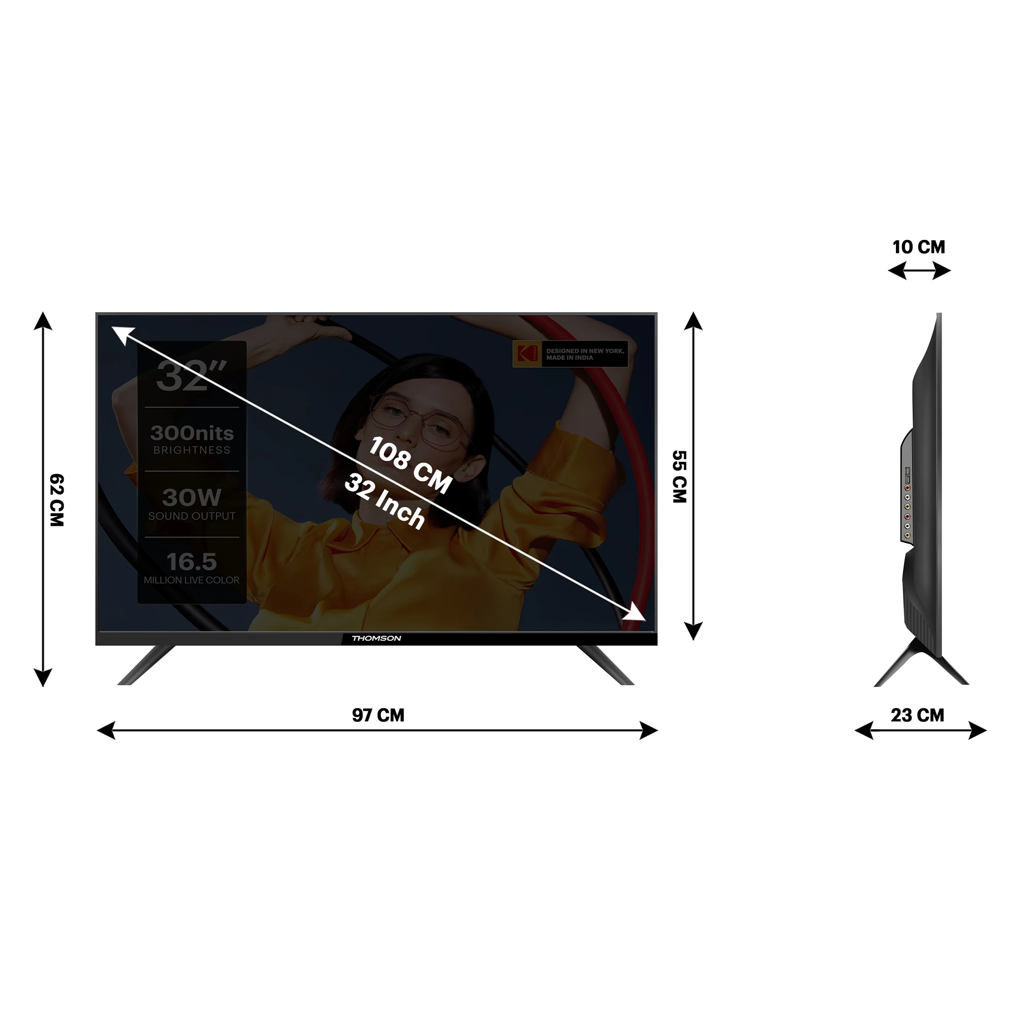Kodak Television 80 cm (32 inch) HD Ready LED TV 2025 Edition