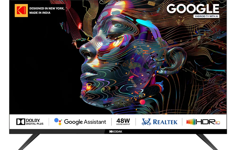 KODAK Matrix 80 cm (32 inch) QLED HD Ready Smart Android TV 2024 Edition (32MT5077)