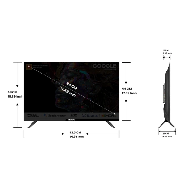 KODAK Matrix 80 cm (32 inch) QLED HD Ready Smart Android TV 2024 Edition (32MT5077) view 5
