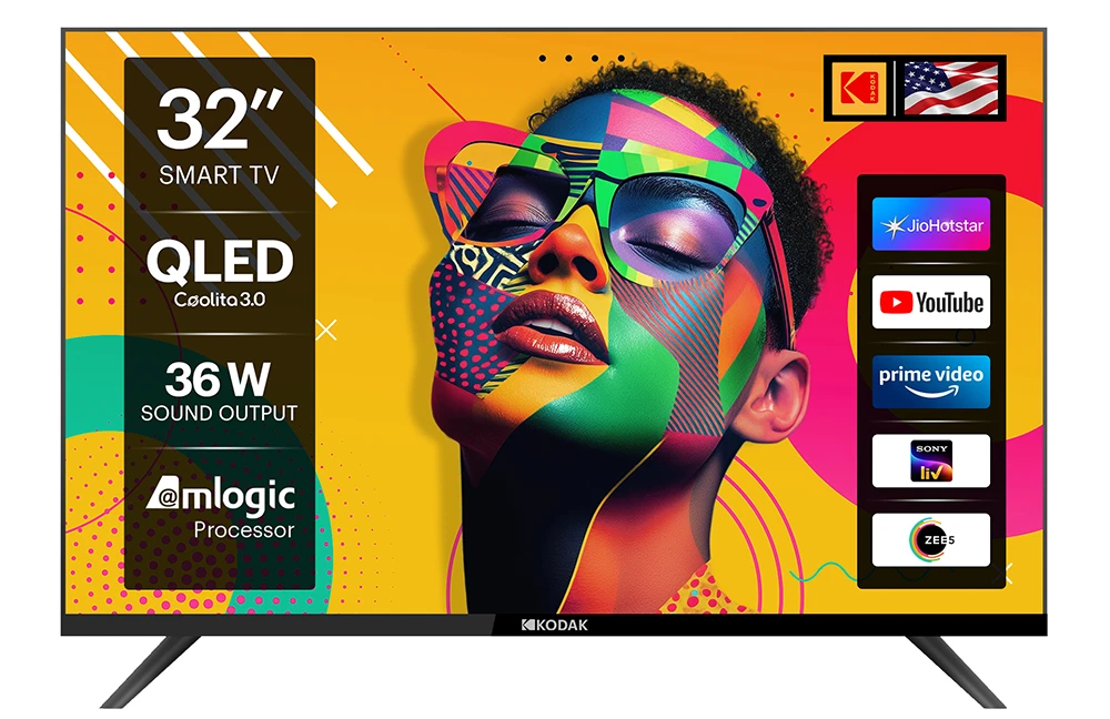 KODAK QLED SE 80 cm (32 inch) QLED HD Ready Smart Linux TV 2025 Edition (32QSE5080)