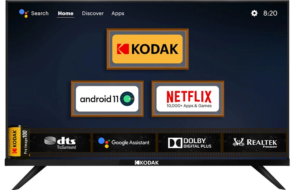 Kodak 9XPRO 100 cm (40 inch) Full HD LED Smart Android TV with Android 11 and Dolby Digital Plus