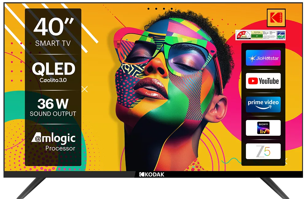 KODAK QLED SE 100 cm (40 inch) QLED Full HD Smart Linux TV 2025 Edition (40QSE5009)
