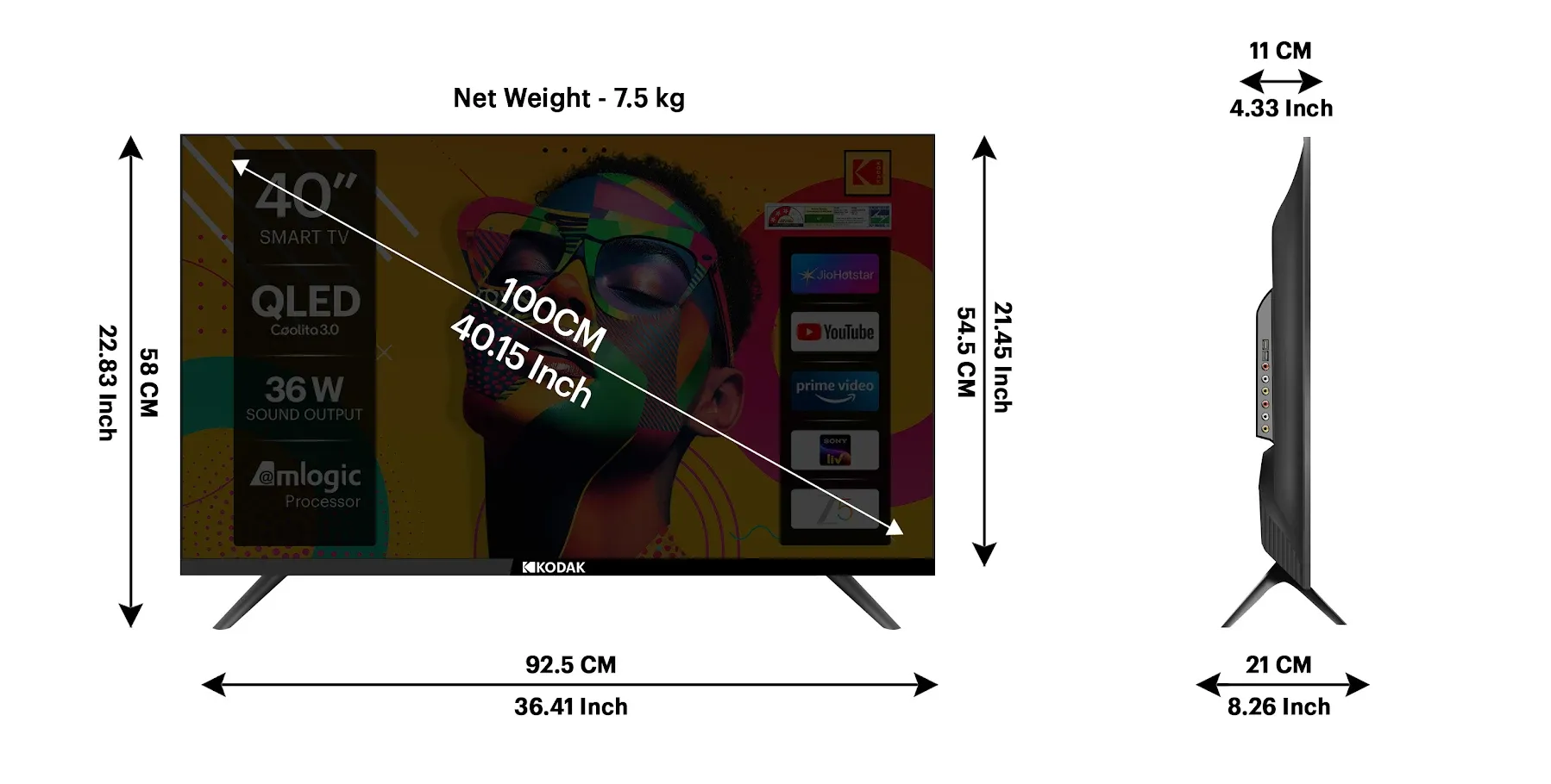 KODAK QLED SE 100 cm (40 inch) QLED Full HD Smart Linux TV 2025 Edition (40QSE5009) view 12