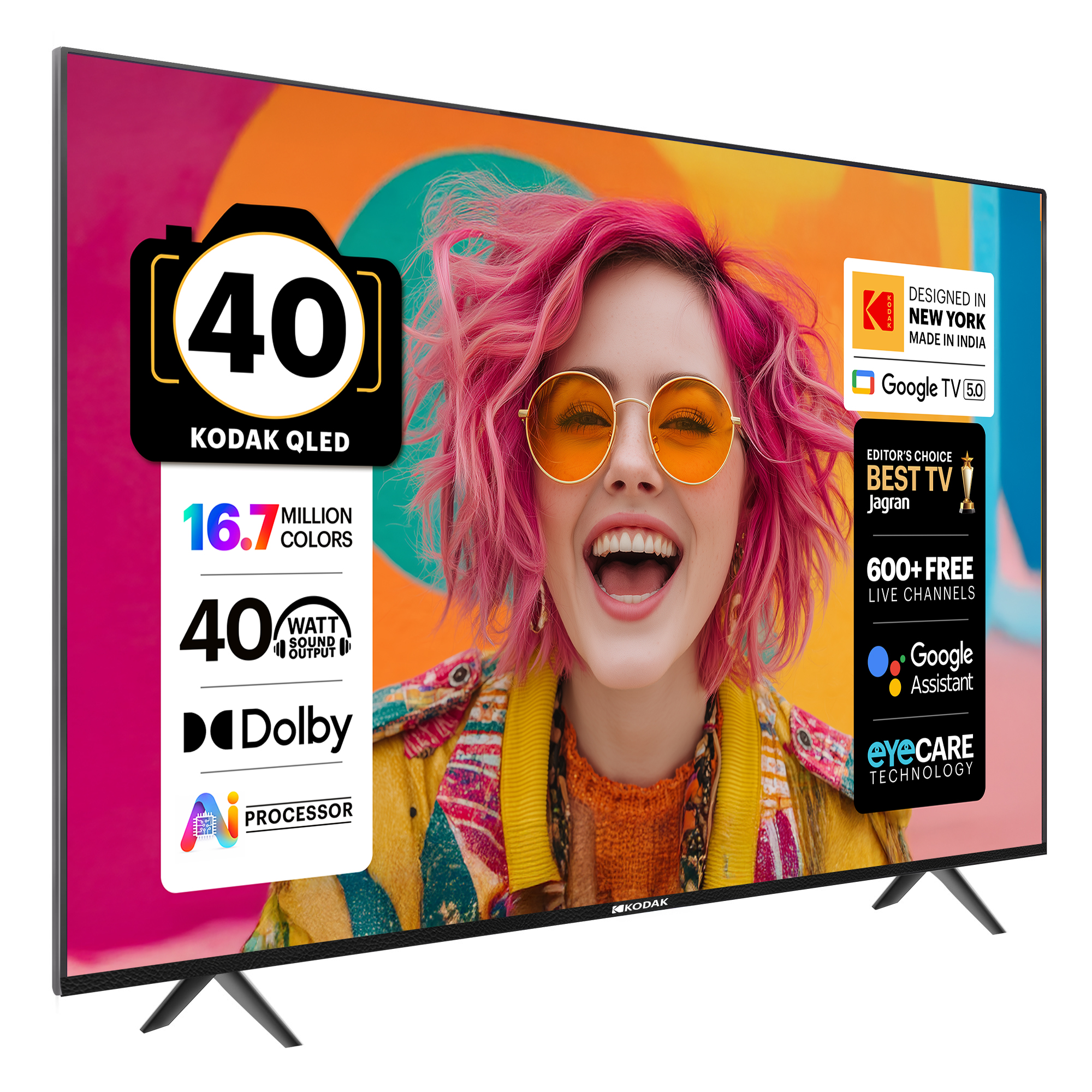 KODAK 100 cm (40 inch) QLED Full HD Smart Google TV 2026 Edition (40ST5040)