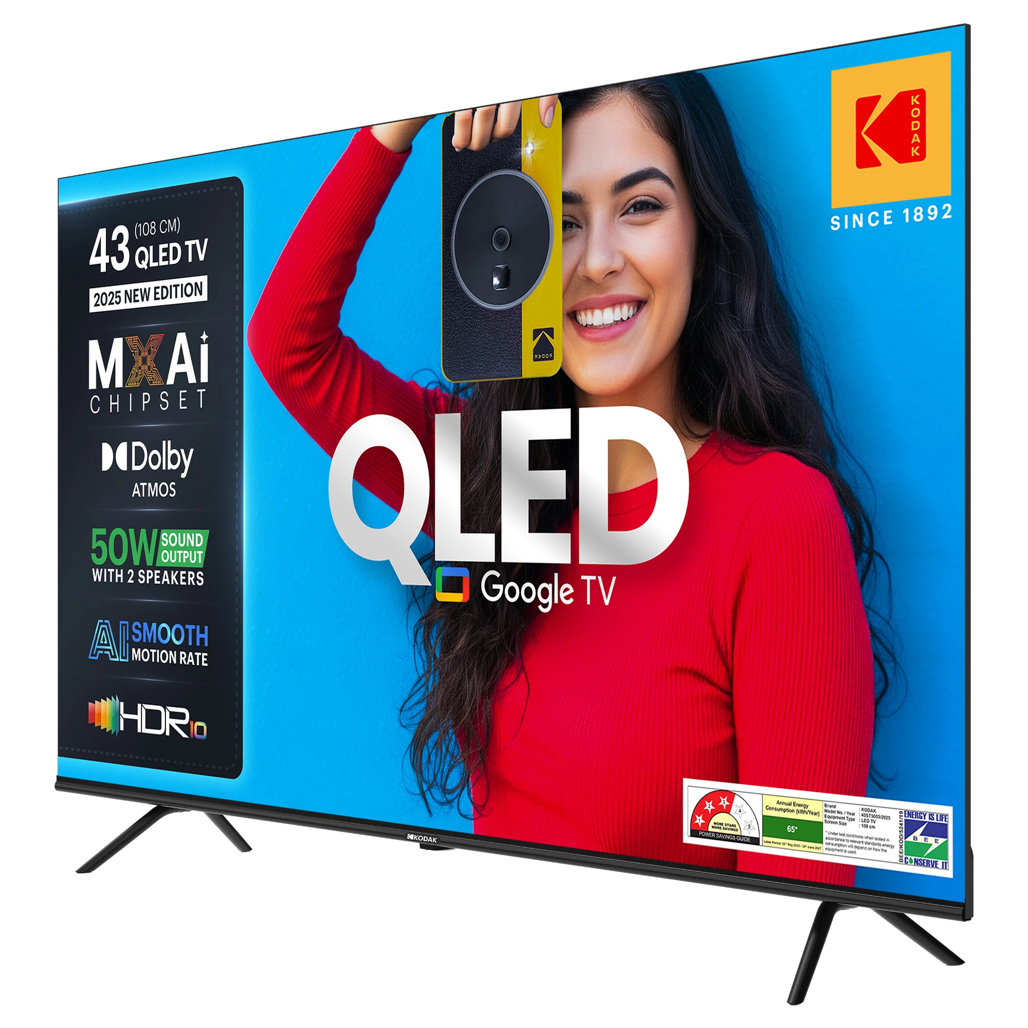 KODAK Matrix 108 cm (43 inch) QLED Ultra HD (4K) Smart Google TV 2025 Edition (43ST5005) view 10