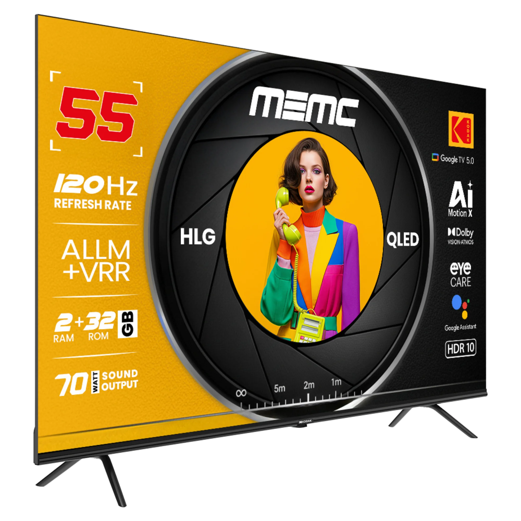 KODAK MotionX 139 cm (55 inch) QLED Ultra HD (4K) Smart Google TV 2025 Edition (55MX8888) view 3