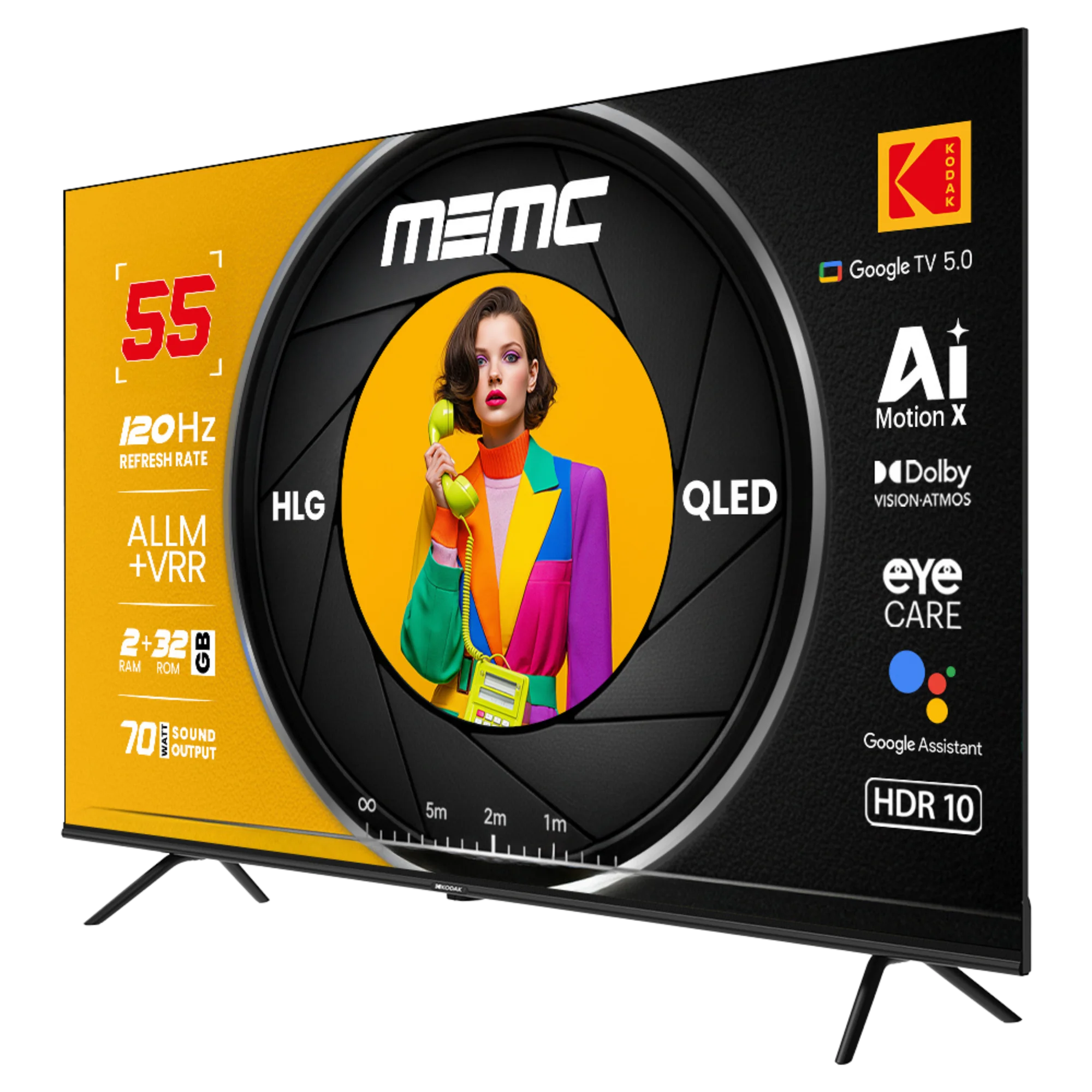 KODAK MotionX 139 cm (55 inch) QLED Ultra HD (4K) Smart Google TV 2025 Edition (55MX8888) view 4