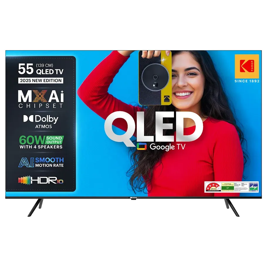 KODAK Matrix 139 cm (55 inch) QLED Ultra HD (4K) Smart Google TV 2025 Edition (55ST5025)
