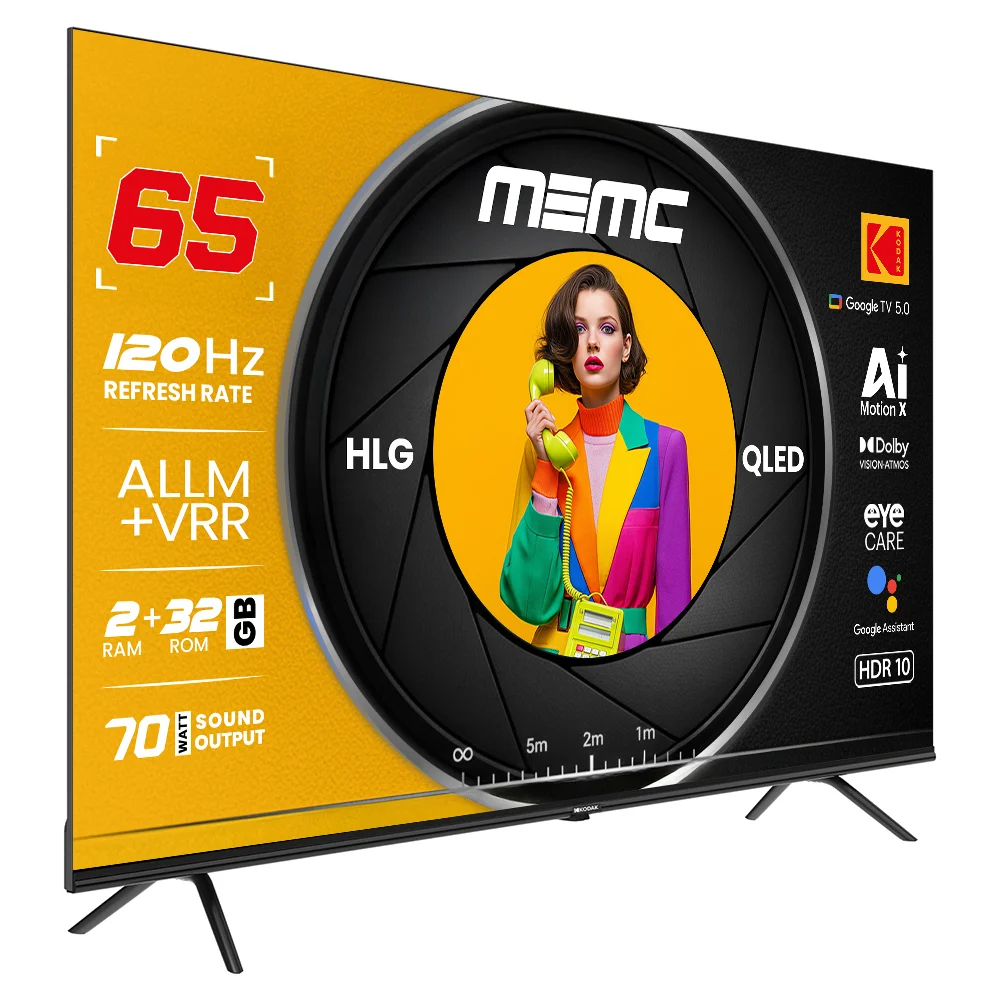 KODAK MotionX 164 cm (65 inch) QLED Ultra HD (4K) Smart Google TV 2025 Edition (65MX1212) view 3