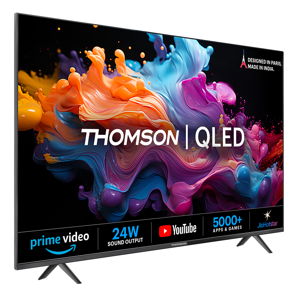 Thomson Alpha QLED 60 cm (24 inch) QLED HD Ready Smart Linux TV 2025 Edition with 24W Sound Output | Web Browser | Sports Mode | Bezel Design (24AlphaQ001) view 3