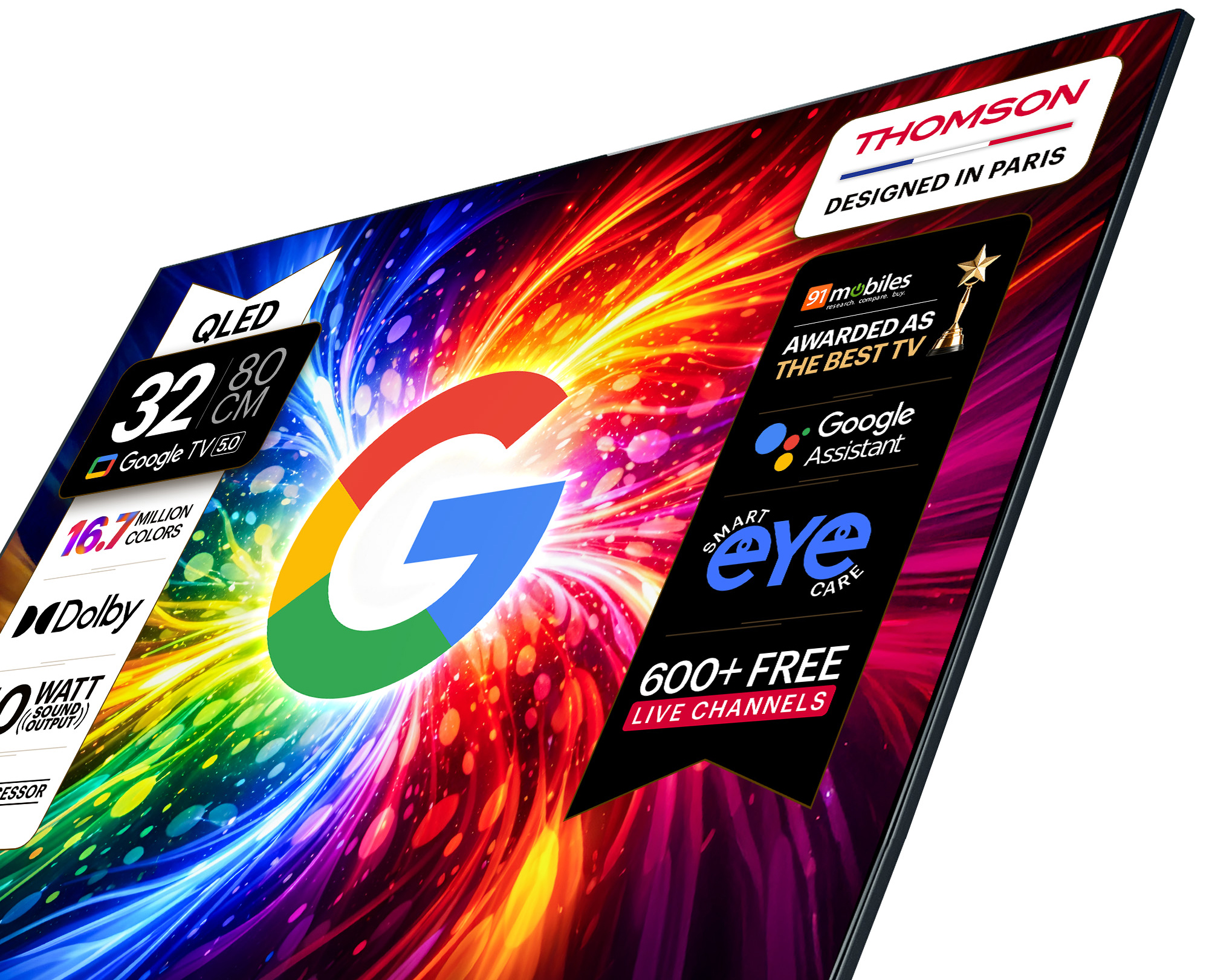 Thomson 80 cm (32 inch) QLED HD Ready Smart Google TV 2026 Edition (32QAI1045)