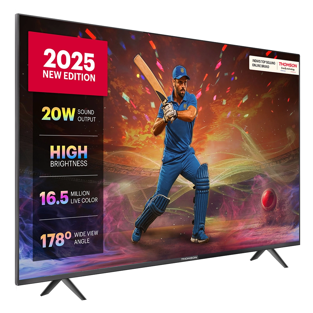 Thomson 80 cm (32 inch) HD Ready LED TV 2025 Edition with 20W Sound Output | 2 Speakers | Wide View Angle| Vivid Color | Bezel-Less Design (32TM3290-25) view 4