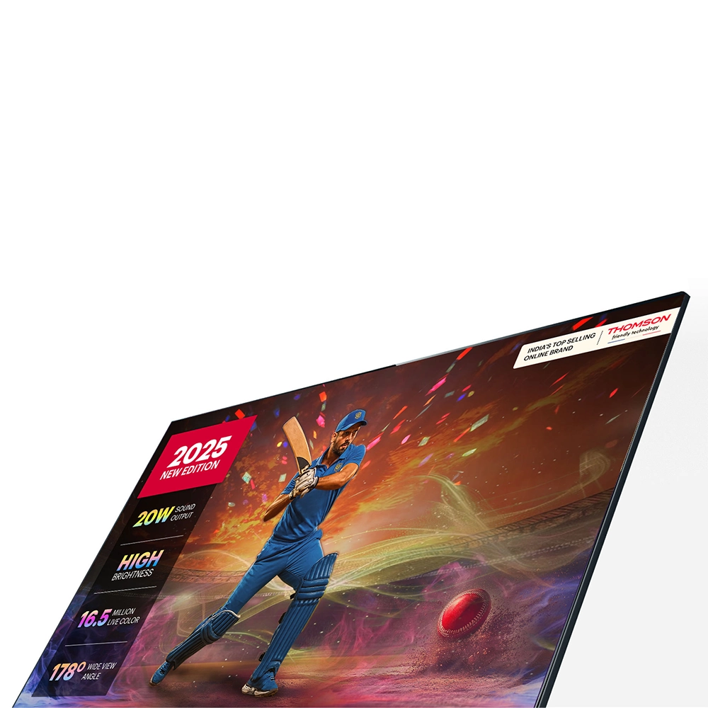 Thomson 80 cm (32 inch) HD Ready LED TV 2025 Edition with 20W Sound Output | 2 Speakers | Wide View Angle| Vivid Color | Bezel-Less Design (32TM3290-25) view 5