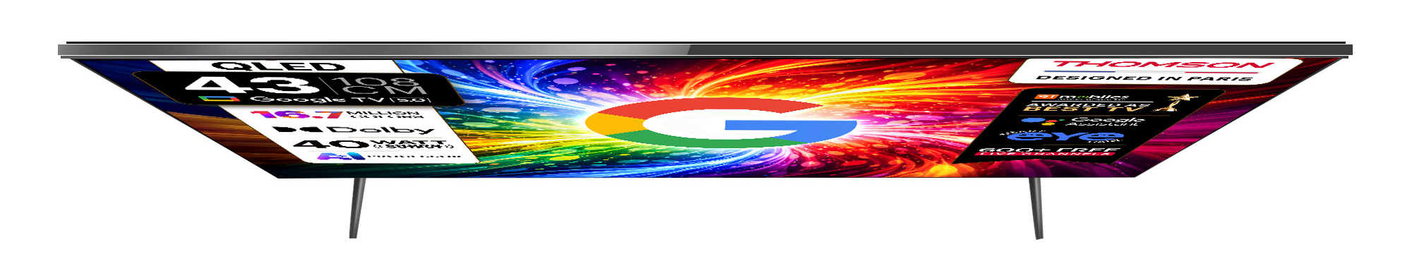 Thomson 108 cm (43 inch) QLED Full HD Smart Google TV 2026 Edition (43FQAI1095)