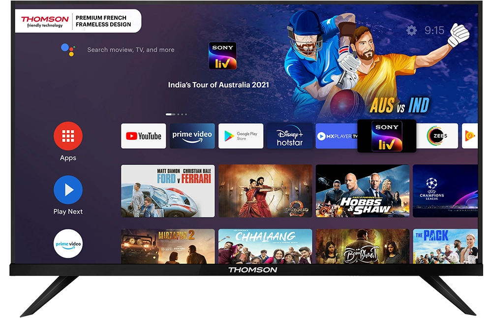 9A Series 108 cm (43 inch) Full HD LED Smart Android TV with Bezel Less Display (43PATH0009 BL)