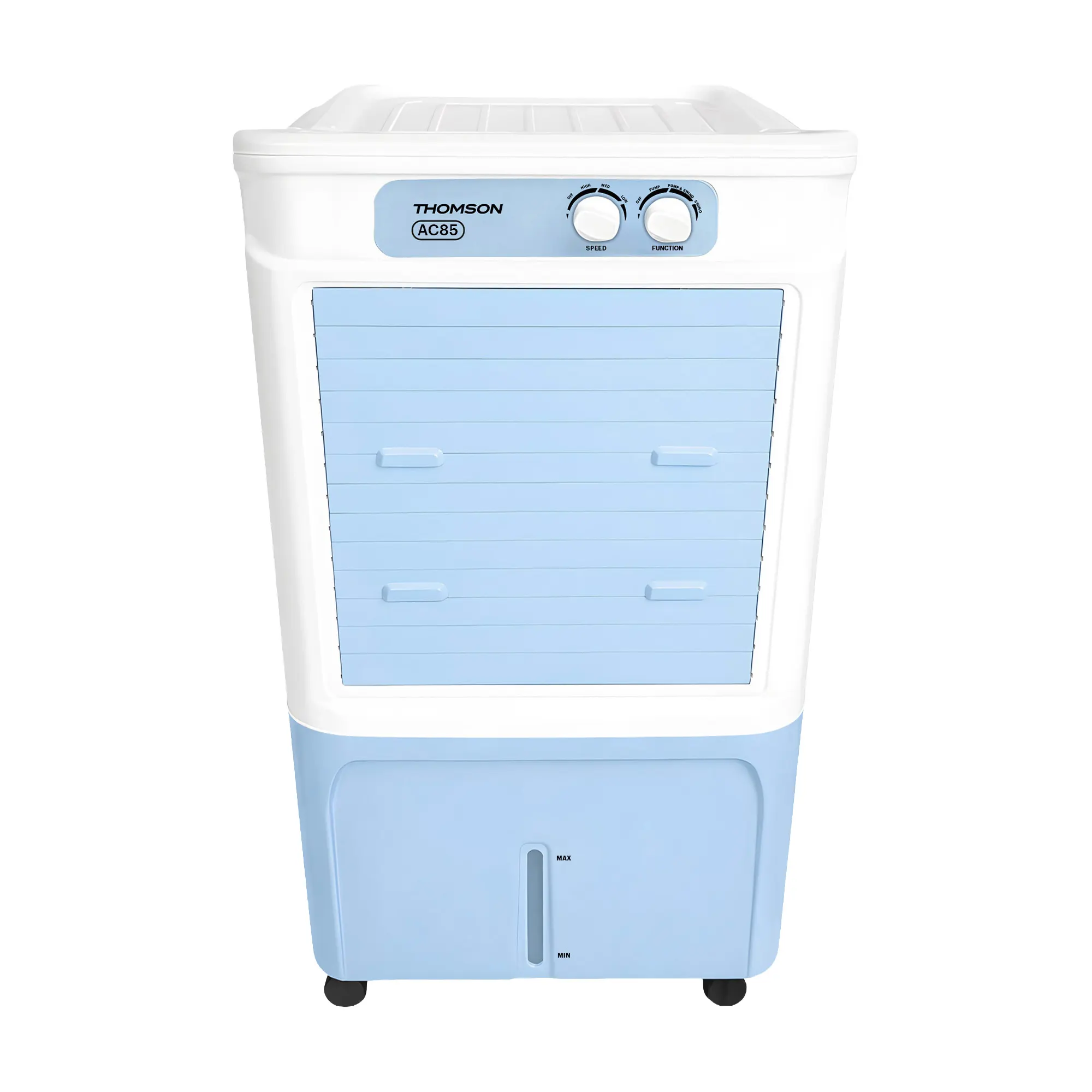 Thomson 85 L Desert Air Cooler With Grab Handle for Easy Mobility (Ice Blue & White, AC85)