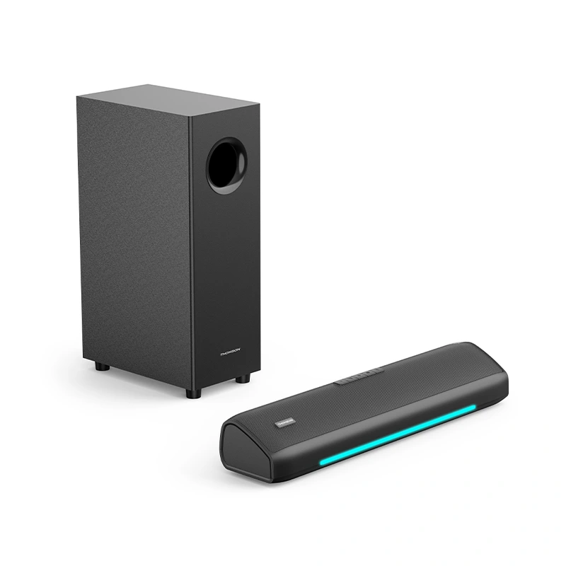Thomson AlphaBeat60 | Remote Control EQ modes I Designed for powerful performance 60 W Bluetooth Soundbar (Black, 2.1 Channel)