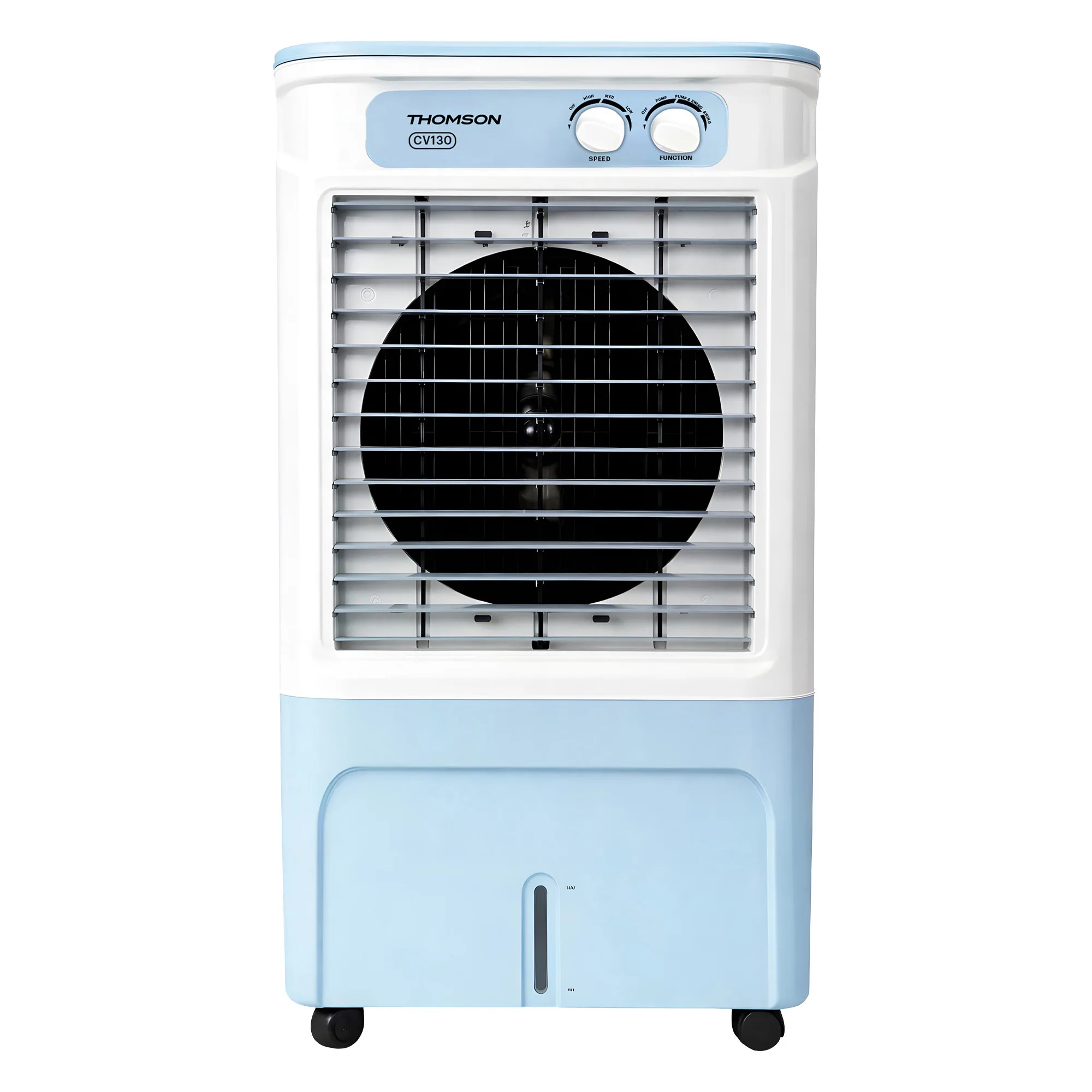 Thomson 130 L Desert Air Cooler With Chill Vault Technology for Instant Cooling (Ice Blue & White, CV130)