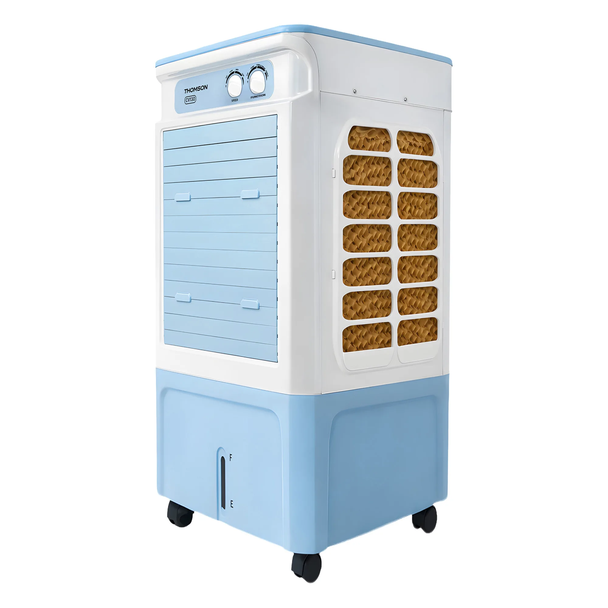 Thomson 130 L Desert Air Cooler With Chill Vault Technology for Instant Cooling (Ice Blue & White, CV130)