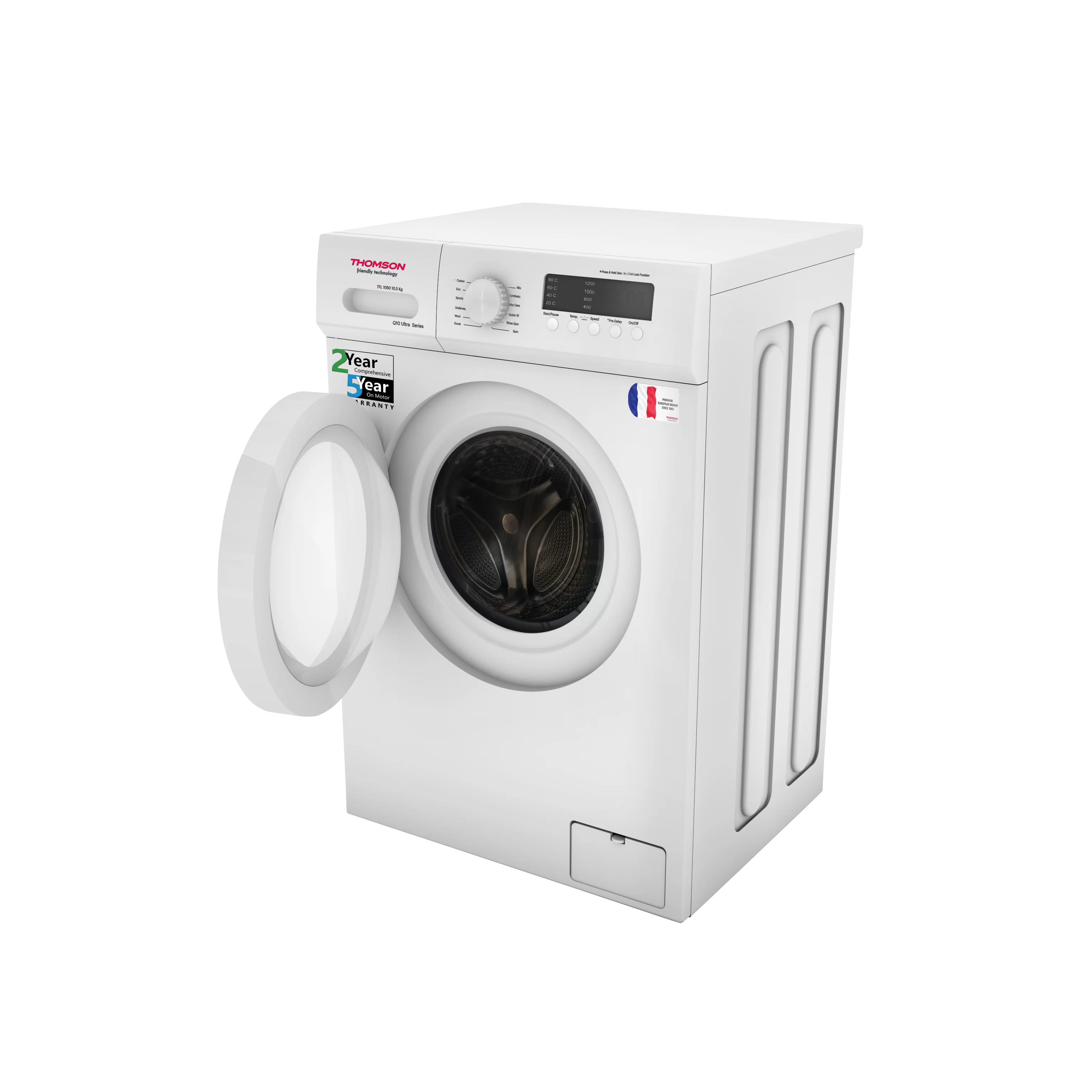 Thomson 10.5 kg Germ Purifier Technology Fully Automatic Front Load with In-built Heater White view 6