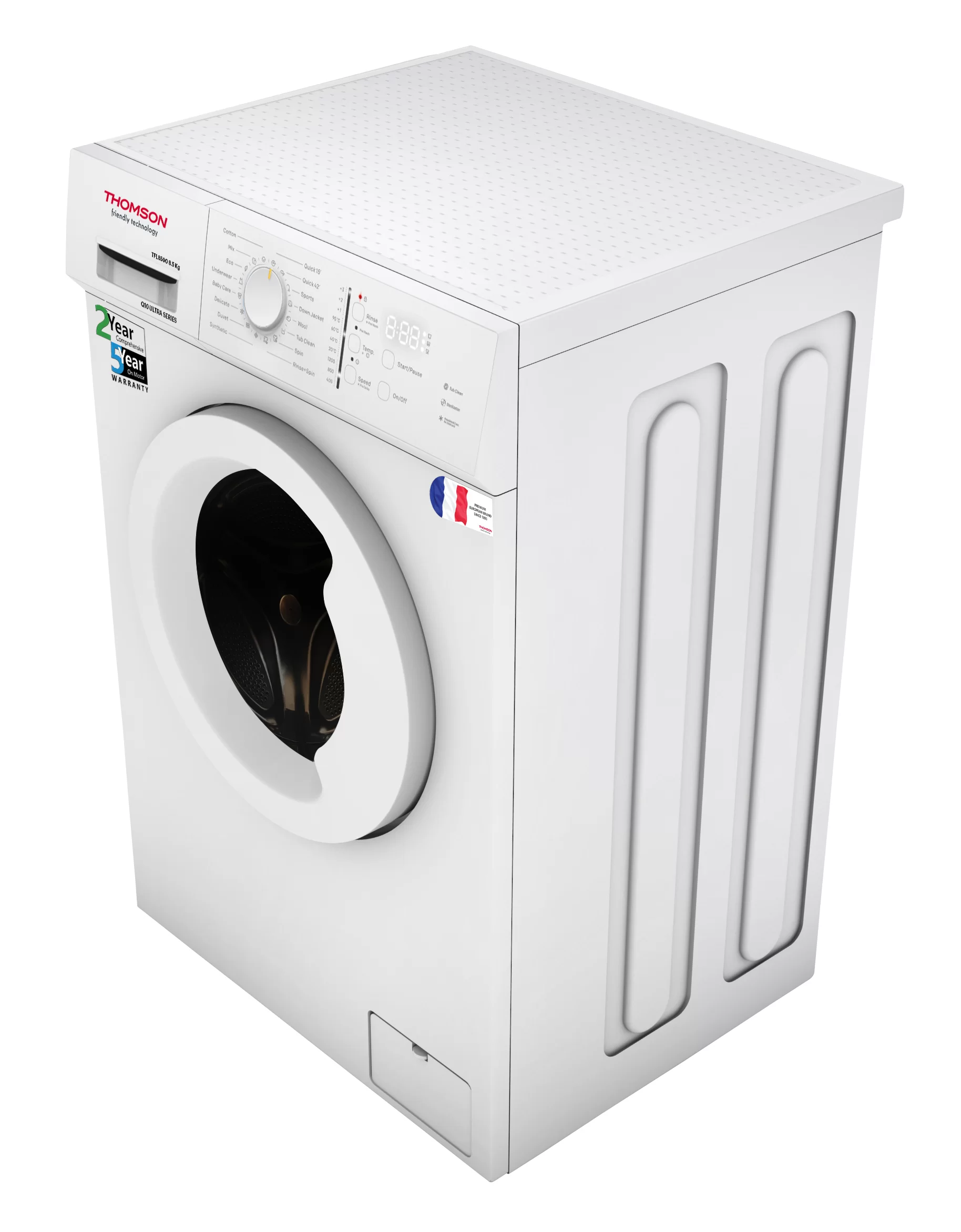 Thomson 8.5 kg Fully Automatic Front Load with In-built Heater White view 3