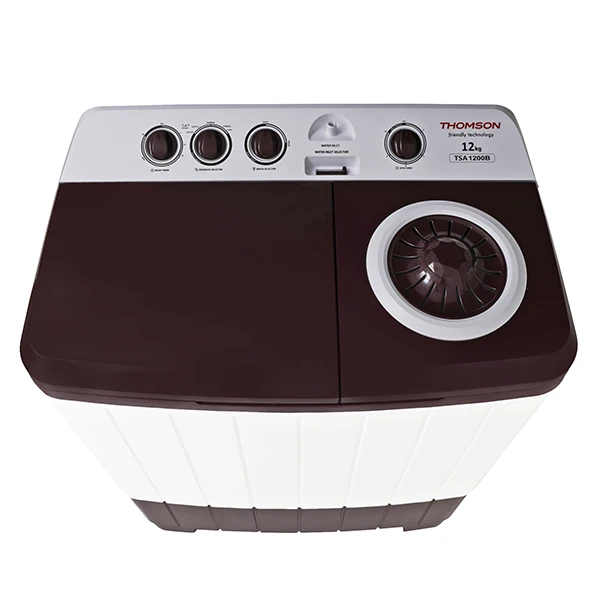 Thomson 12 kg 5 Star Aqua Magic Double Waterfall Semi Automatic Top Load Washing Machine Maroon, White (TSA1200B) view 3