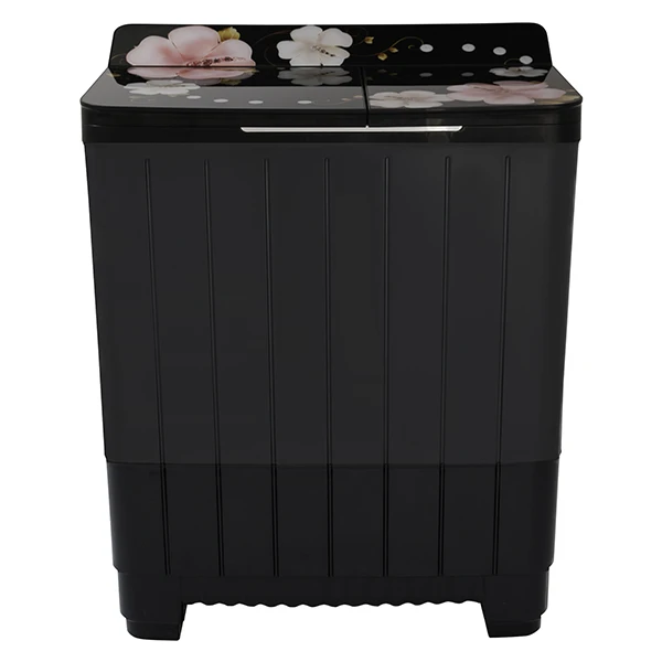 Thomson 8 kg 5 Star Aqua Magic Grande Series with Floral Toughened Glass and Double Waterfall Semi Automatic Top Load Washing Machine Black, Grey  (TSG8000) view 7