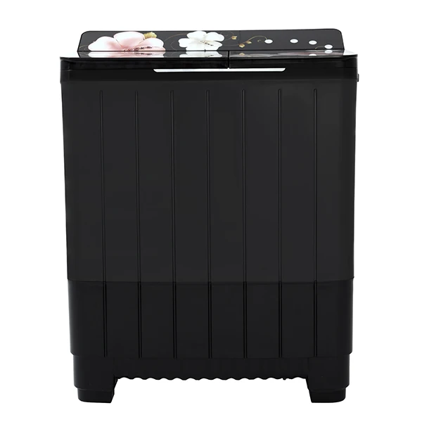 Thomson 8 kg 5 Star Aqua Magic Grande Series with Floral Toughened Glass and Double Waterfall Semi Automatic Top Load Washing Machine Black, Grey  (TSG8000) view 8