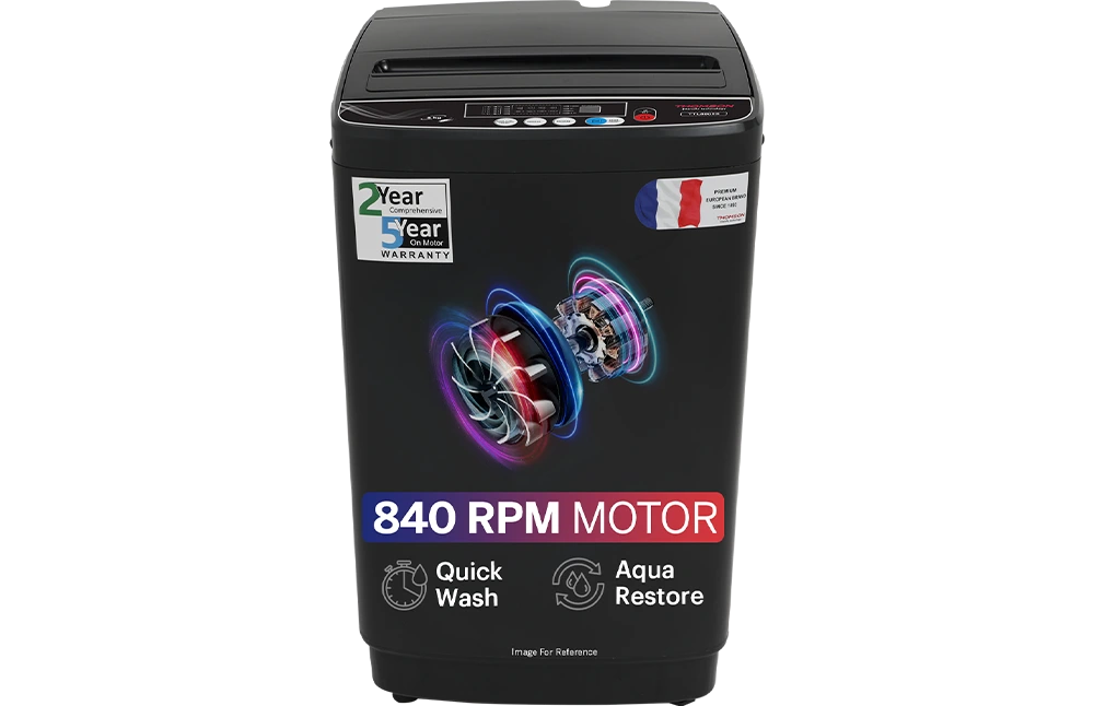 Thomson 8 kg PureWash Fully Automatic Top Load Washing Machine Grey  (TTL8000S)