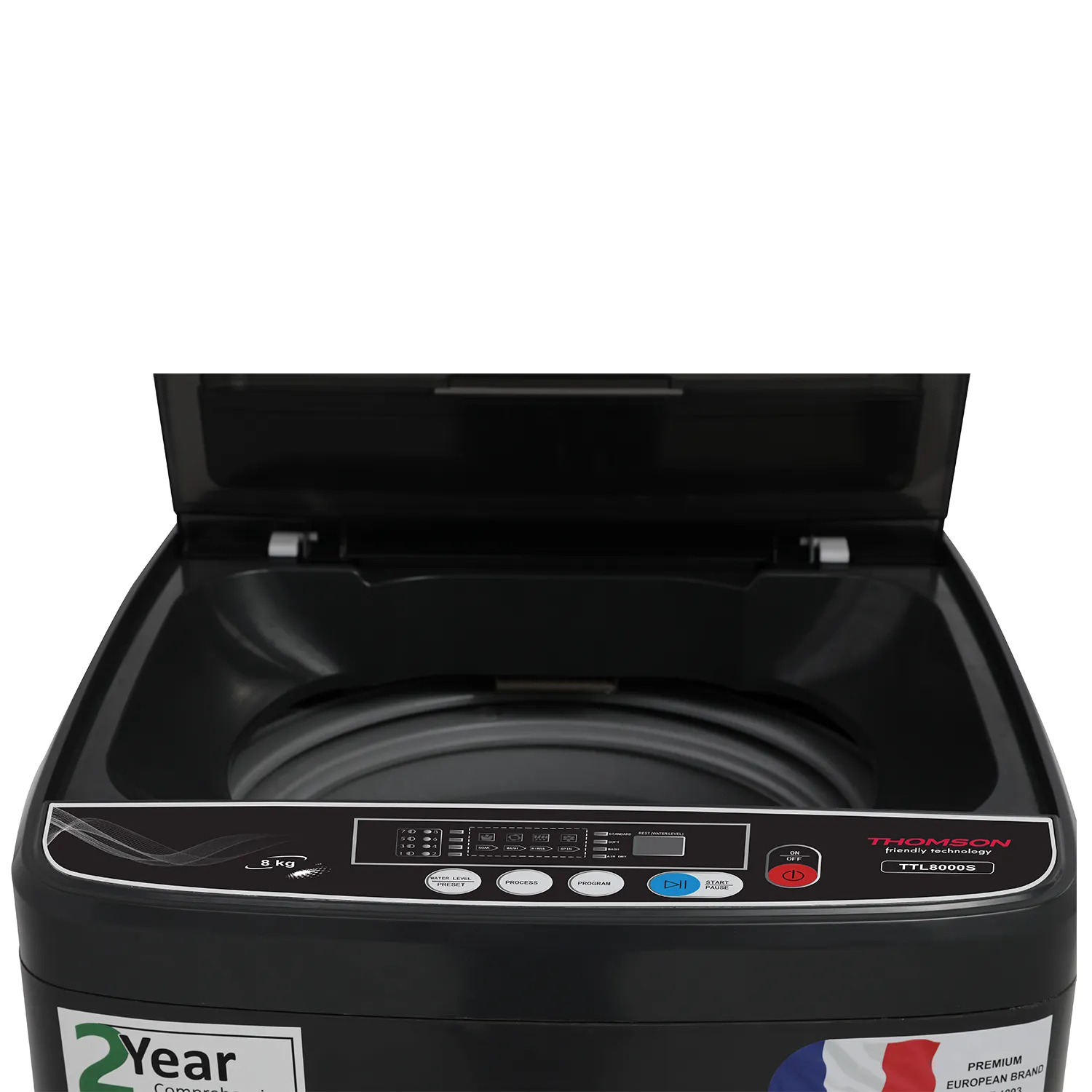 Thomson 8 kg PureWash Fully Automatic Top Load Washing Machine Grey  (TTL8000S) view 4