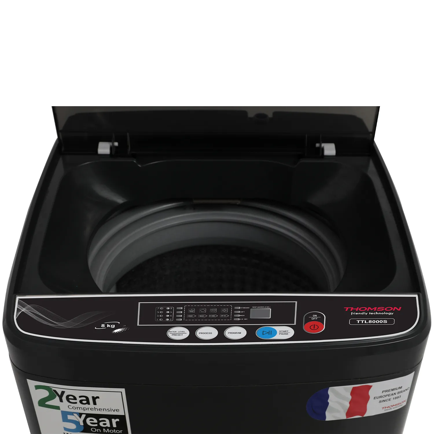 Thomson 8 kg PureWash Fully Automatic Top Load Washing Machine Grey  (TTL8000S) view 5